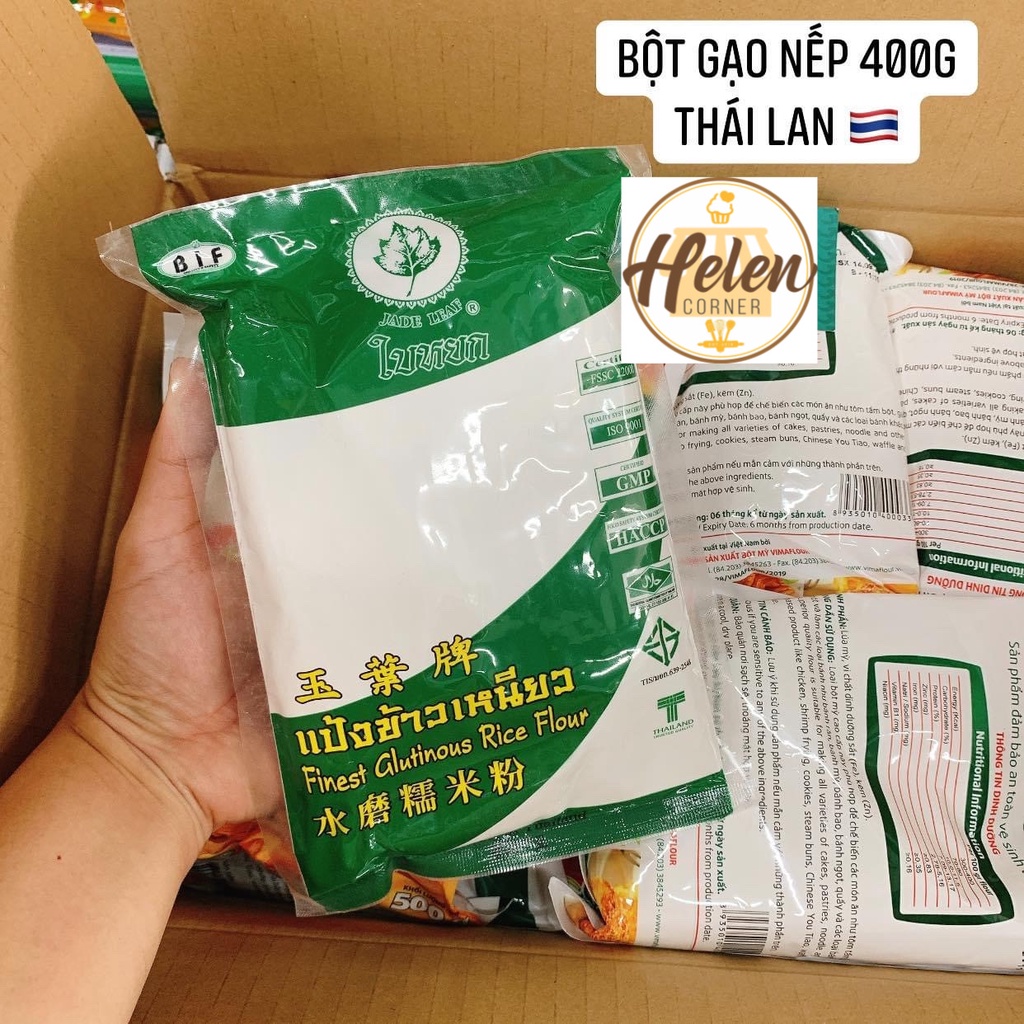 Bột nếp dẻo, hàng nhập khẩu nội địa Thái Lan Jade Leaf (400gr)