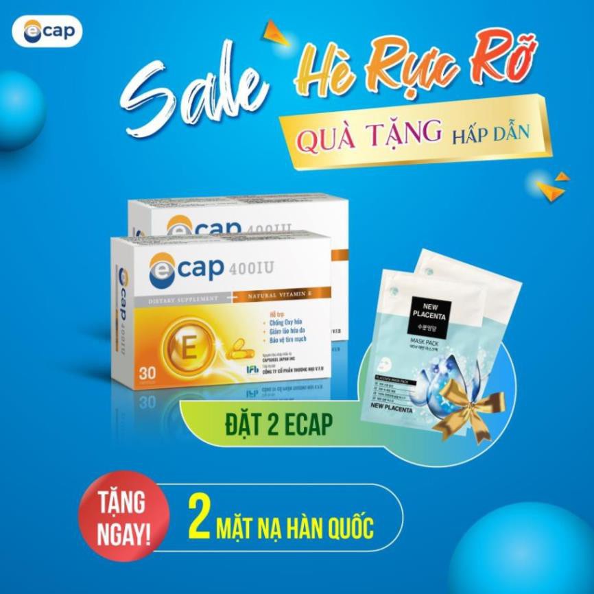 Vitamin E 400IU Tự nhiên Nhật Bản Ecap - Đẹp Da, Chống Lão Hóa | Thế Giới Skin Care