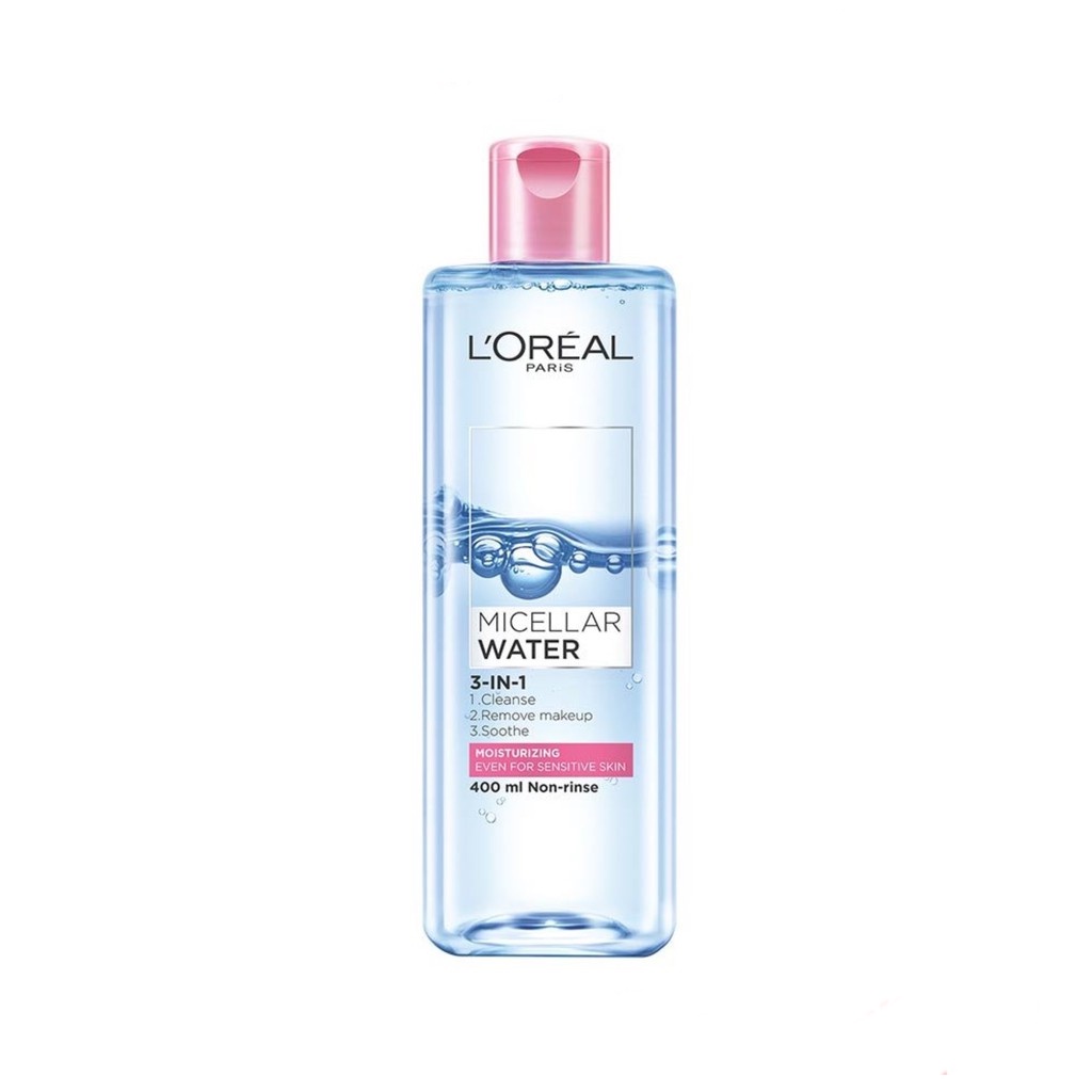 Nước Tẩy Trang Loreal Paris, L'Oreal Paris 3-in-1 Micellar Water Moisturizing - Màu Hồng