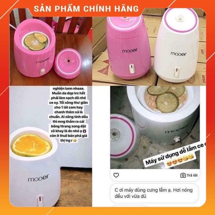 [HÀNG CAO CẤP LOẠI 1]Máy xông mặt mini Maoer xông hơi thảo dược, hoa quả tươi - Giúp bạn trẻ hóa làn da.