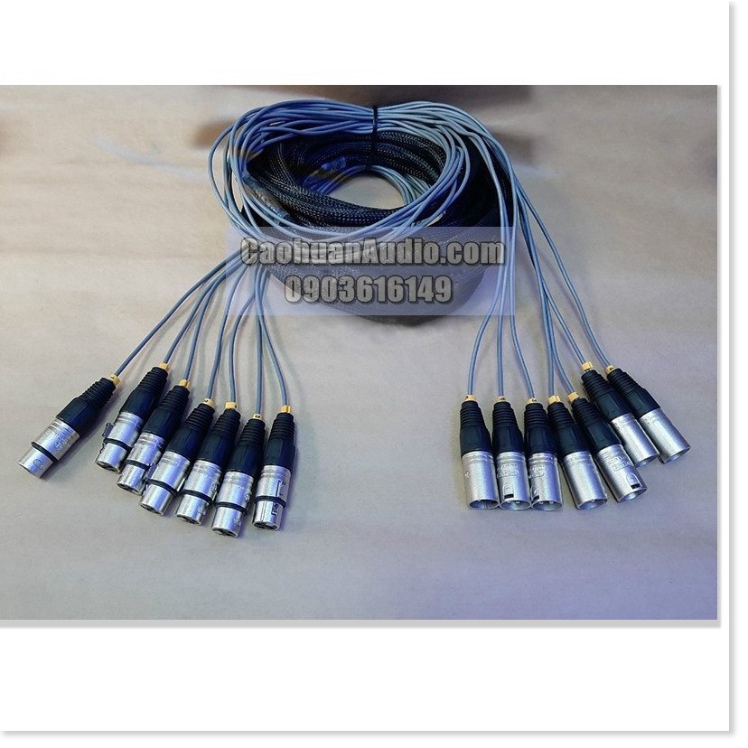 DÂY MICRO TRỐNG 7 ĐẦU JACK CANON ĐỰC CÁI DÂY DÀI 5 MÉT