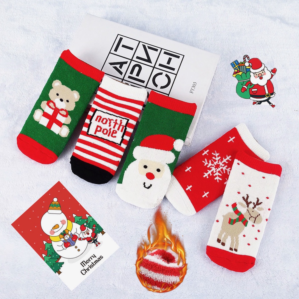 Set tất Giáng sinh Noel Xmas cho bé trai &amp; bé gái (N01035)