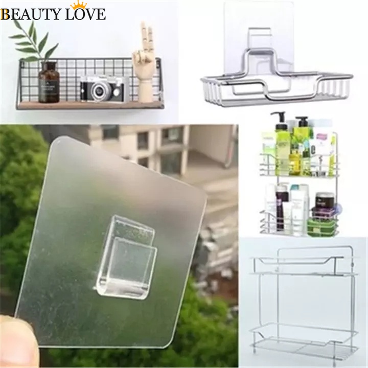 1 Chiếc [Mới] [Mới] pc. Móc Treo Đồ Dán Tường Đa Năng Trong Suốt Không Để Lại Dấu Vết
