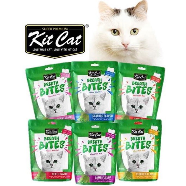 Snack nhai sạch răng cho mèo 60gr - KitCat Breathbites