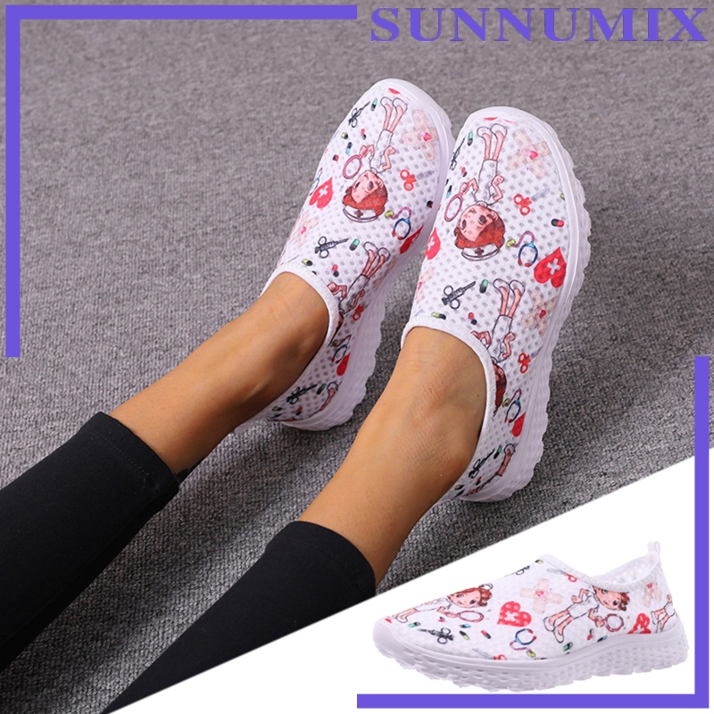 [SUNNIMIX] Nurse Doctor Women Sneakers Cosplay Slip On Mesh Cosplay Cartoon Shoes