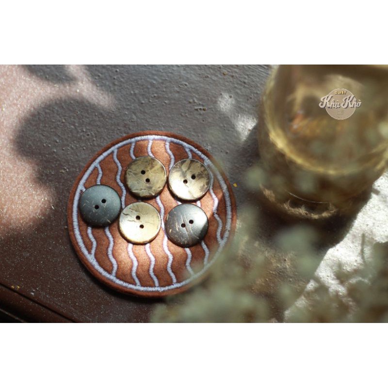KHUY GỖ DỪA HANDMADE 23mm ( 5 chiếc )