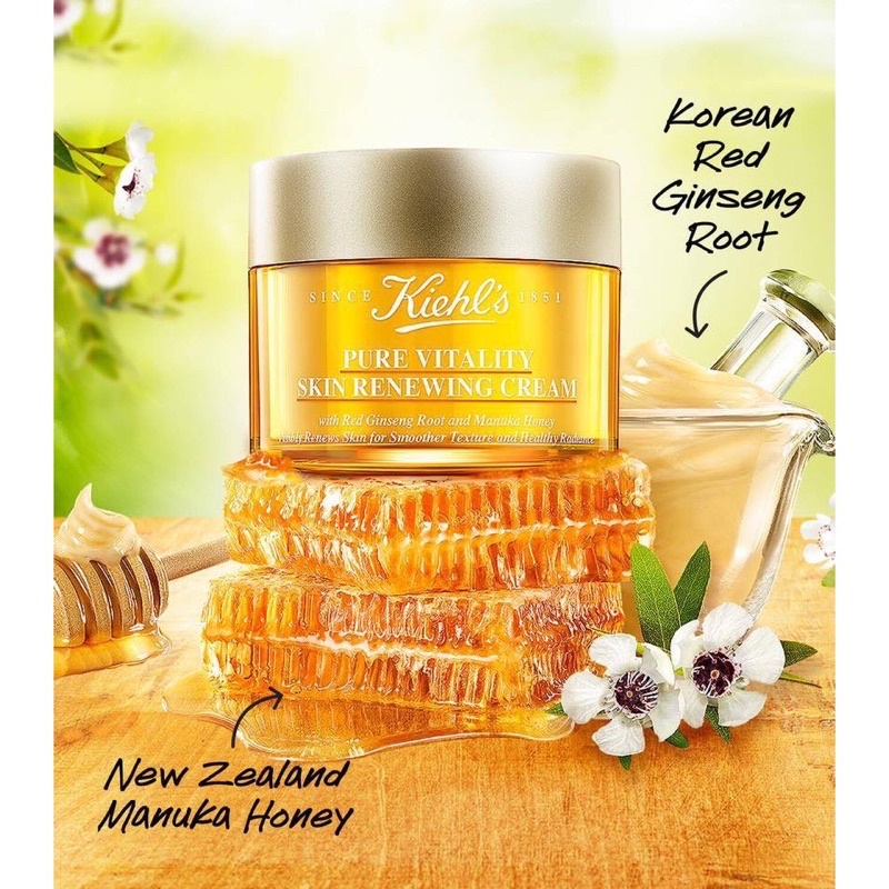 Sample Gói Kem dưỡng Sâm Mật Ong KIEHL.S Pure Vitality Skin Renewing Cream