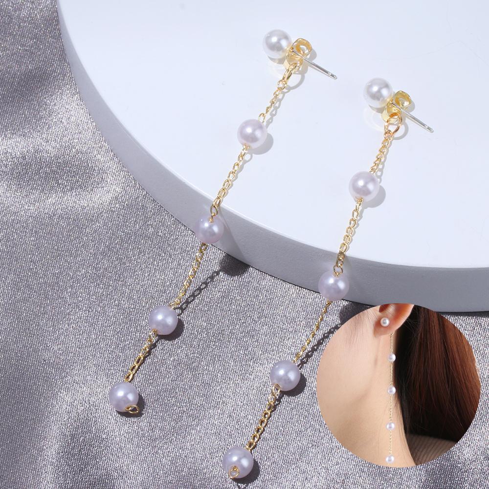 XIANTIN Hoa Tai Dáng Dài Đính Ngọc Trai Thiết Kế Thanh Lịch