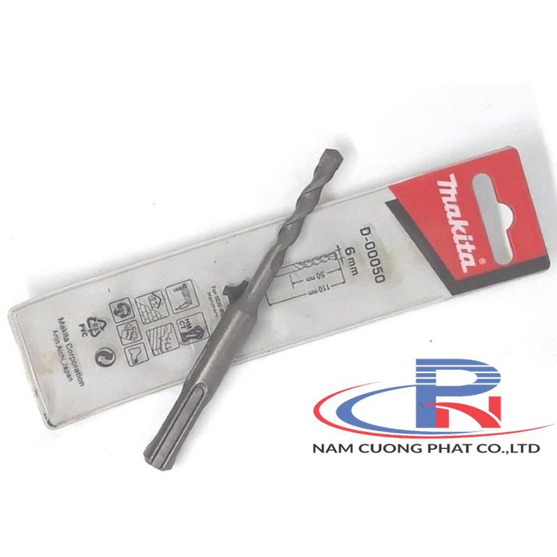 Mũi khoan bê tông Makita chuôi SDS-Plus 6,8,10,12, 14, 16, 18mm