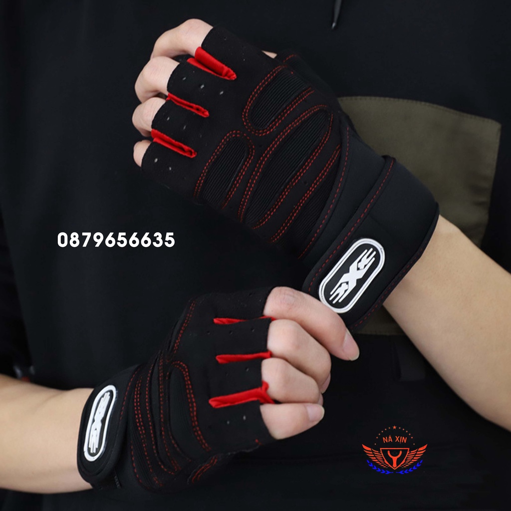 [P2] Găng Tay Tập GYM, Bao Tay Thể Thao, Phượt Chuyên Nghiệp, có quấn cổ tay trợ lực