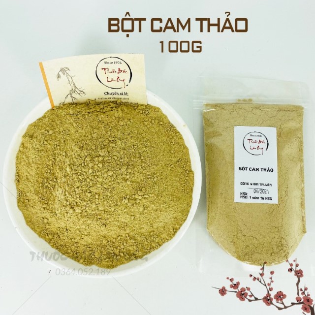 Bột cam thảo nguyên chất 100g dưỡng trắng cơ thể