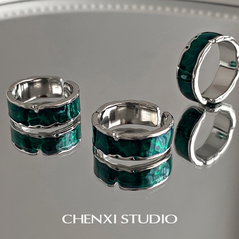 Nhẫn Hở Phong Cách hip-hop retro Cá Tính