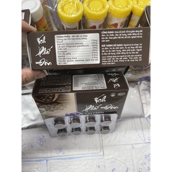 Viên ngậm bổ phế ích phế đơn siêu nhạy sau 1 viên hộp 3 vỉ