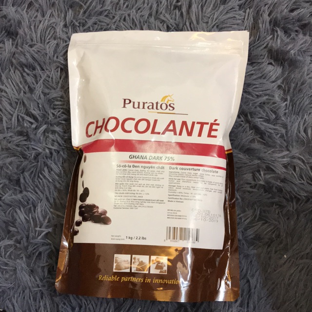 Socola cúc nguyên chất Đắng 75% Puratos