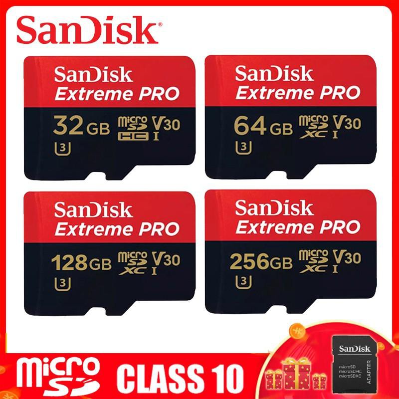 Thẻ Nhớ Sandisk 128gb U3 64gb 32gb 256gb Micro Sd C10 A2 95mb / S Sd