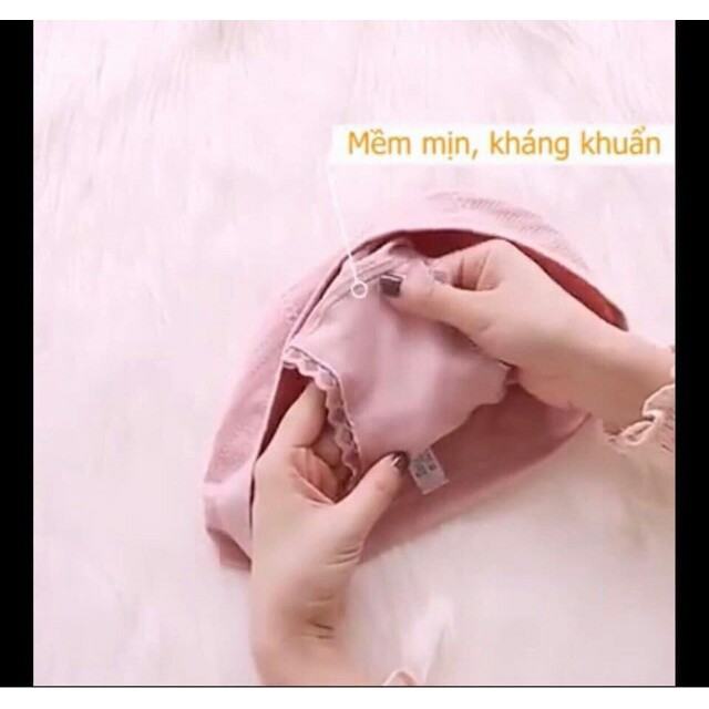 Hộp 4 quần lót nữ Muji thun hộp hồng xinh xắn