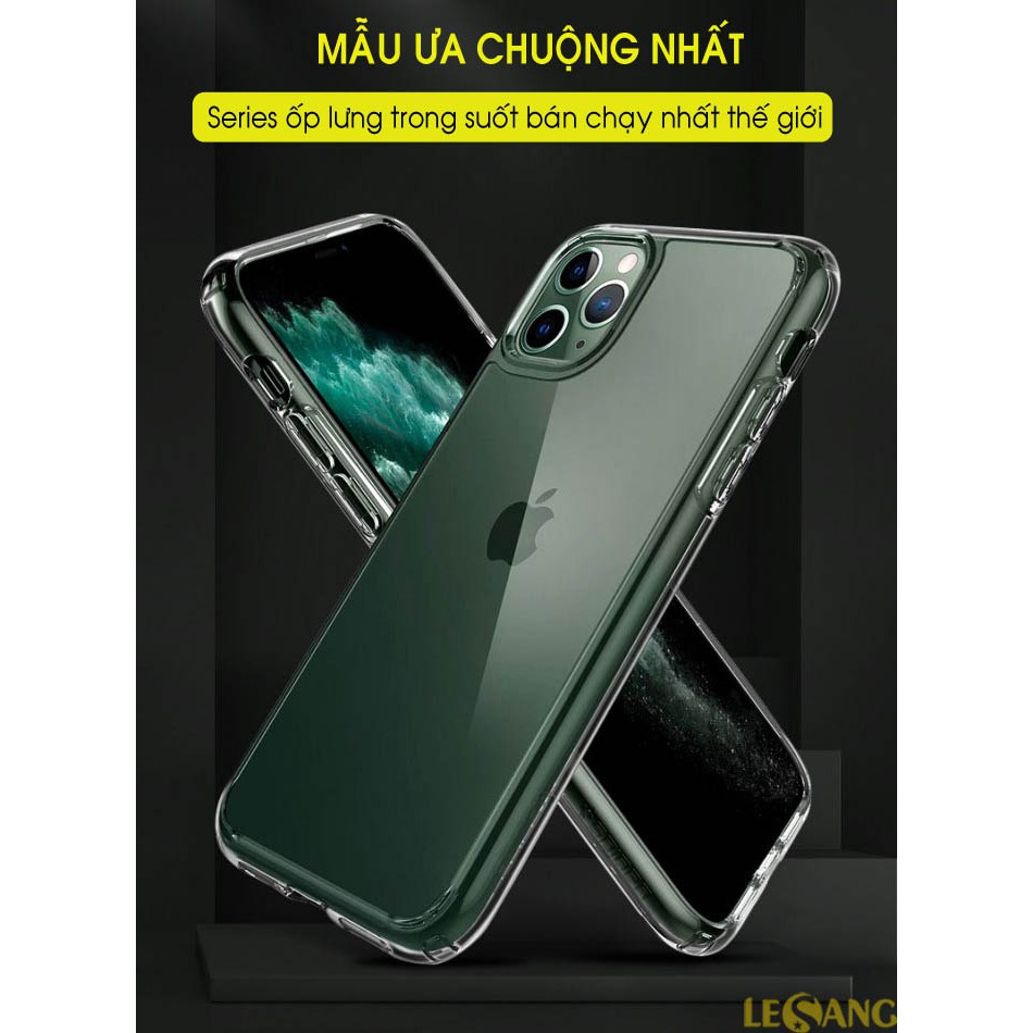 Ốp lưng iPhone 11 Pro Max / 11 / 11 Pro Spigen Ultra Hybrid (trong Suốt) - Hàng Chính Hãng.