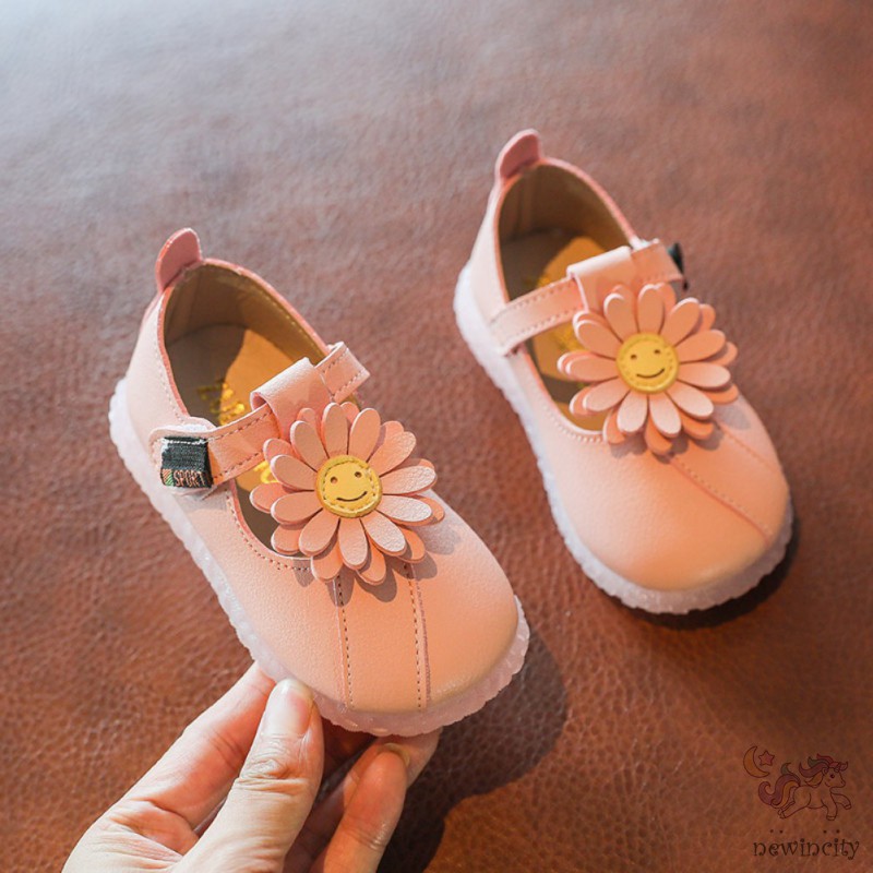 Giày Da Pu Chống Trượt Thời Trang Hàn Quốc Cho Bé Gái