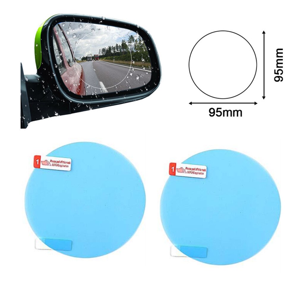 Set 2 Miếng Dán Bảo Vệ Kính Chiếu Hậu Chống Sương Mù Chống Nước Dành Cho Xe Hơi