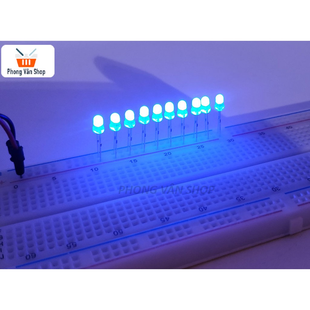 10 Bóng Led màu xanh dương 3mm- Phong Vân Shop