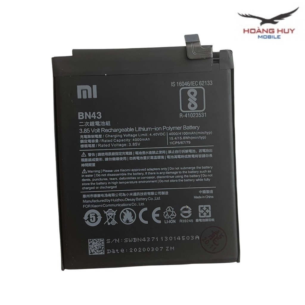 Pin Xiaomi Redmi Note 4X BN43 Dung Lượng 4100mAh Hàng Zin Nhập Khẩu Bảo Hành 6 Tháng 1 Đổi 1