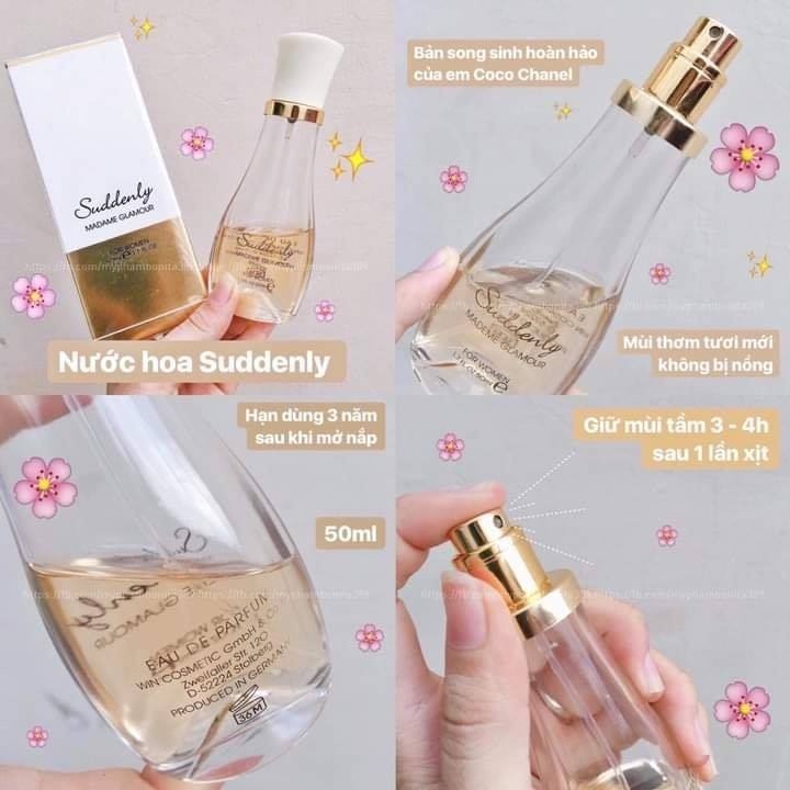 Nước hoa Suddenly Madame Glamour chính hãng 50ml Mit Beauty hương thơm quyến rũ lưu hương thơm lâu