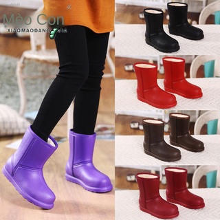 Plus giày tuyết nhung chống trơn trượt đi mưa ấm áp không thấm nước EVA tích hợp rửa xe nhà bếp cộng với bông học sinh c