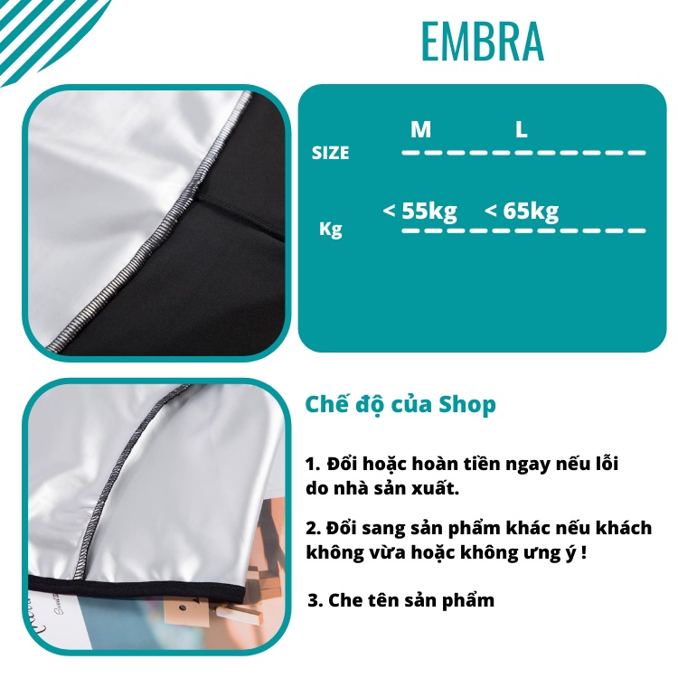 Bộ quần áo đồ tập tan mỡ, giảm cân chất liệu cotton tráng bạc mã EBDDH01