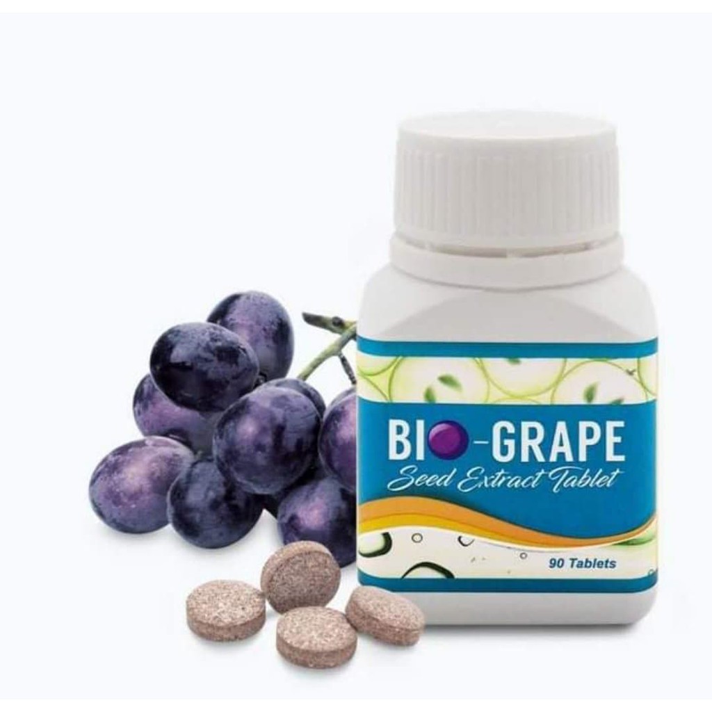 Bio Grape seed Chiết xuất OPC từ hạt nho Pháp, giúp ngủ ngon, giảm mỡ máu(hộp 60 viên nén)