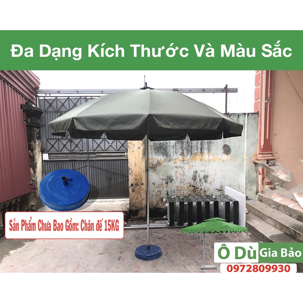 Ô Dù Chính Tâm Tròn 2M4 2M7 3M Che Mưa Che Nắng Ngoài Trời(Chưa bao gồm chân đế 15kg)