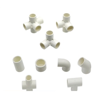 1 Đầu Nối Ống Nước Bằng Pvc 3 Chiều/4 Chiều/5 Chiều/Đầu Nối 20/25/32mm Màu Trắng