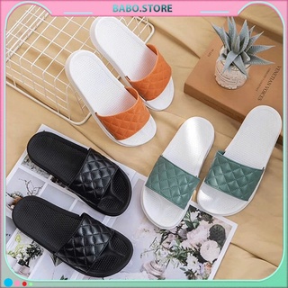 Dép quai ngang kẻ caro, dép thời trang unisex ulzzang họa tiết ô vuông viền khâu