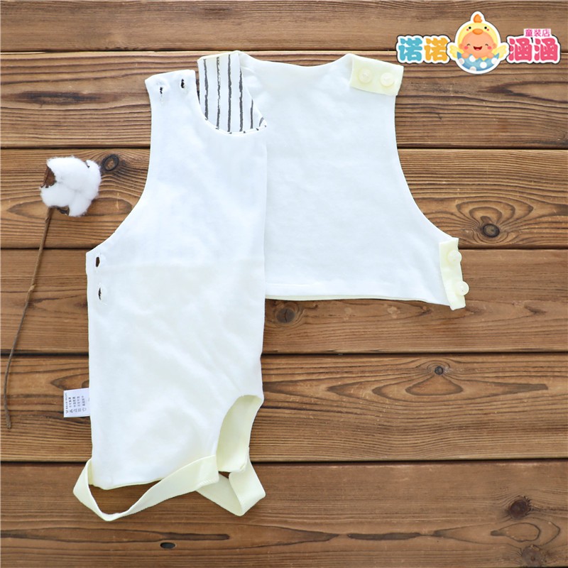 Yếm cho bé quần dài ống có dây vải cotton thời trang bốn mùa