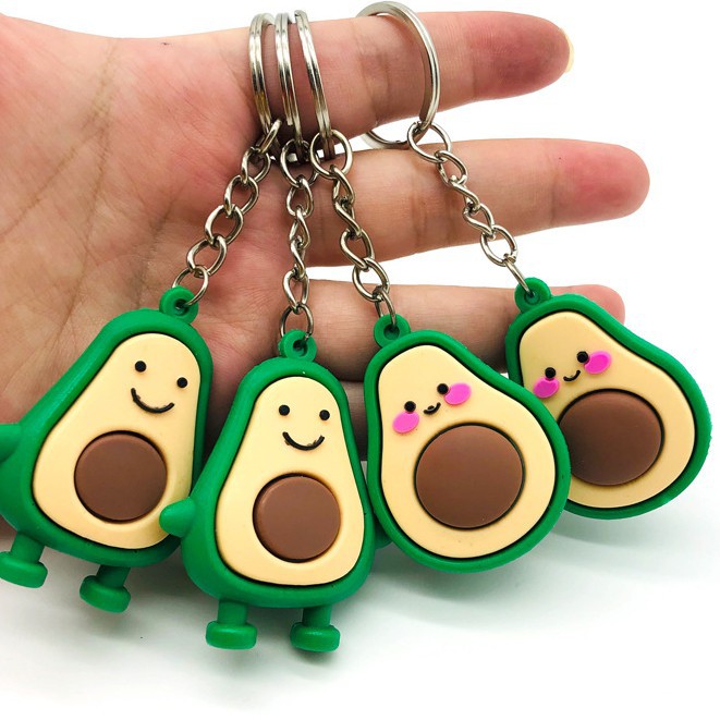 🌺Móc khóa trái bơ dễ thương🌺-Móc khóa hình bơ dễ thương, móc khóa bơ-Móc khóa quả bơ mẫu 2