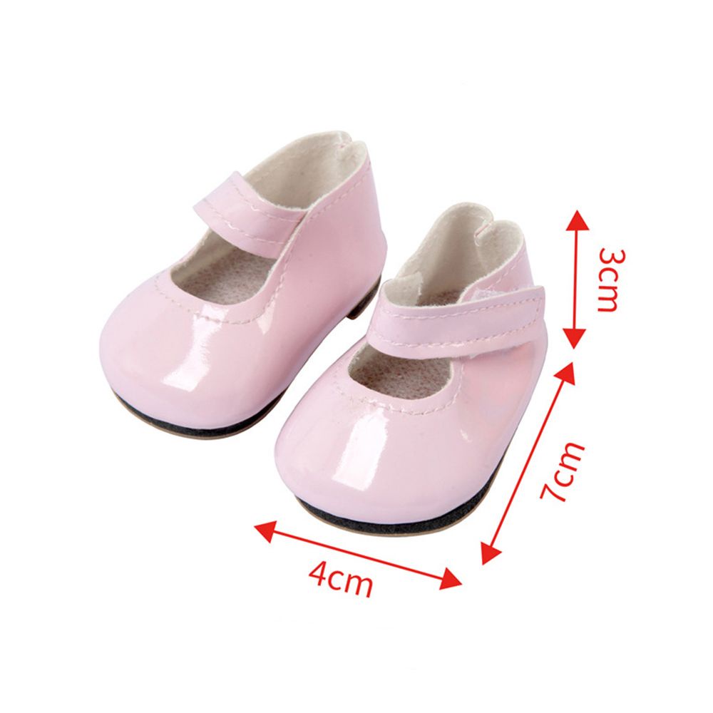 Giày da PU nhỏ xinh cho búp bê nhiều màu tùy chọn 7*4*3cm 18inch