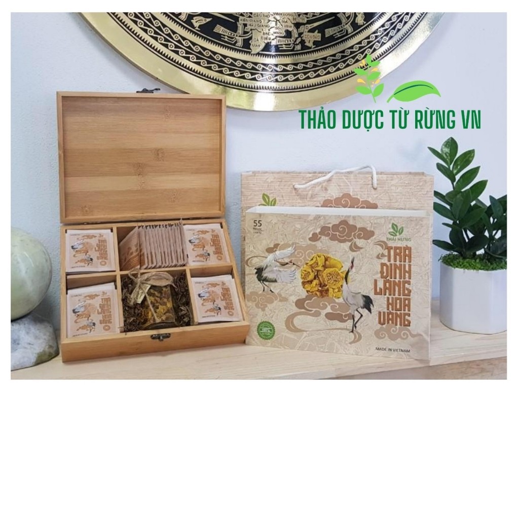 Trà Đinh Lăng Hoa Vàng Thái Hưng Cao Cấp Tăng Cường Sức Khỏe 55 Túi Lọc 2,5g