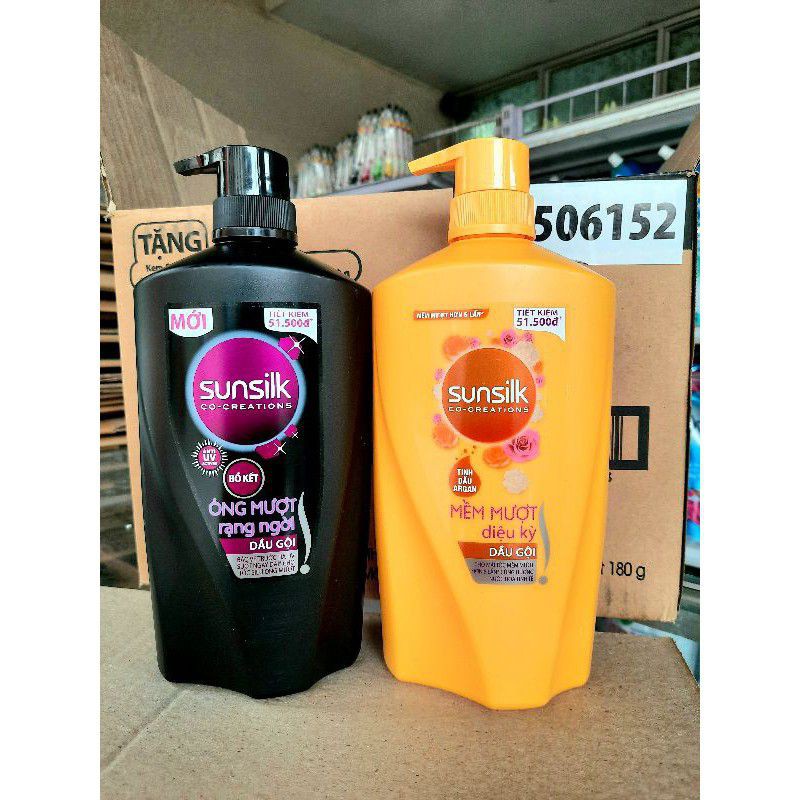Dầu Gội SUNSILK 900g - 650g ÓNG MƯỢT RẠNG NGỜI / MỀM MƯỢT DIỆU KỲ