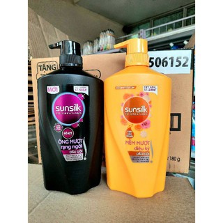 Dầu Gội SUNSILK 900g - 650g ÓNG MƯỢT RẠNG NGỜI (đen)/ MỀM MƯỢT DIỆU KỲ ( vàng)