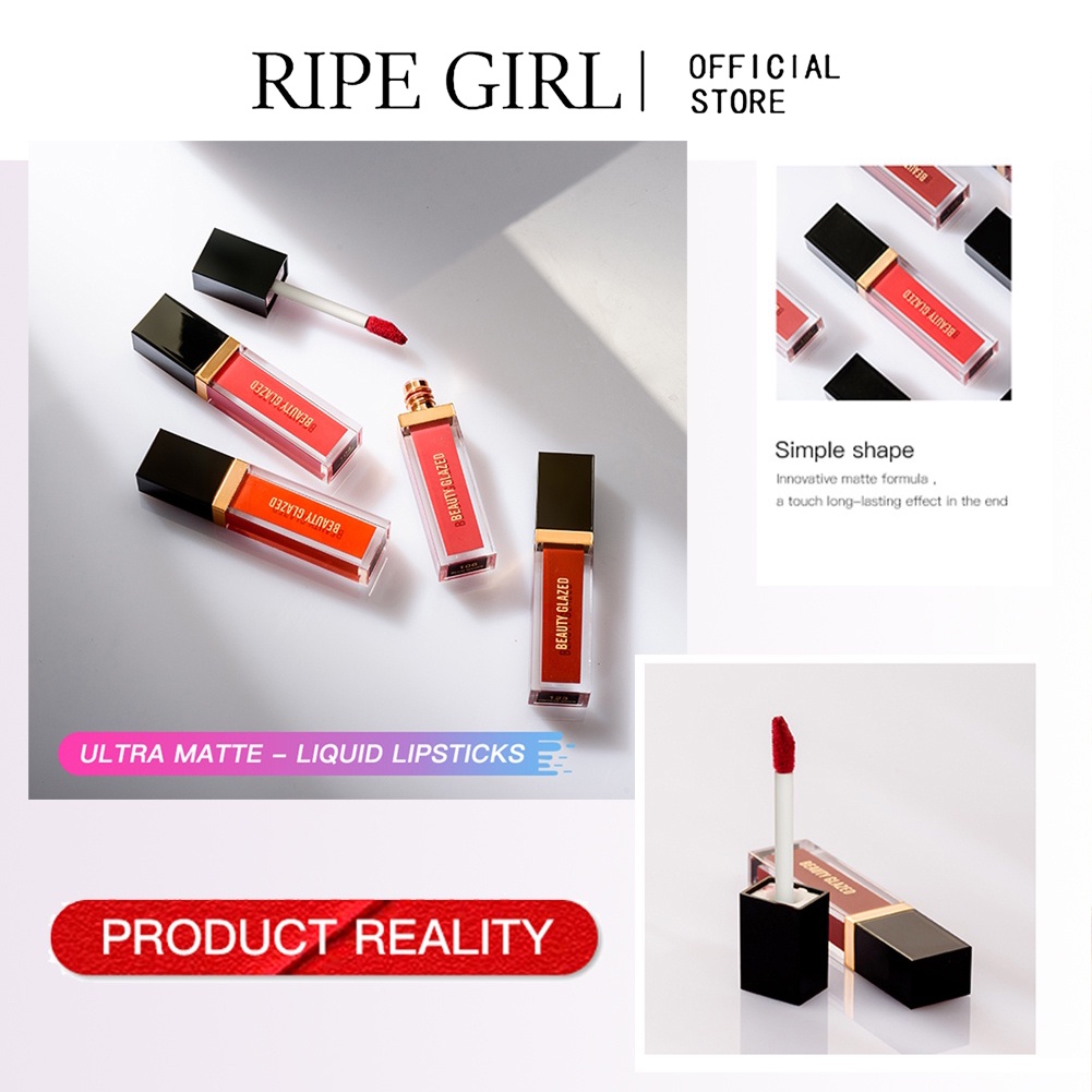 Son môi RIPE GIRL chống thấm nước 24 màu tùy chọn thời trang đẹp mắt