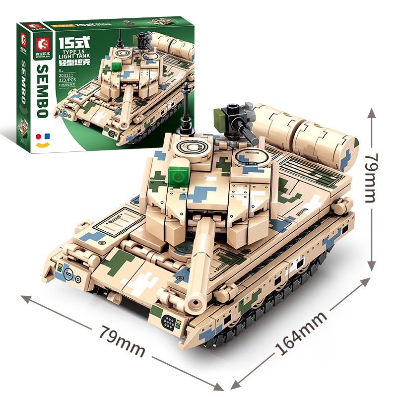 203111 Đồ Chơi Lắp Ráp Mô Hình Xe Tăng 15 Kiểu Độc Đáo Cho Bé Trai