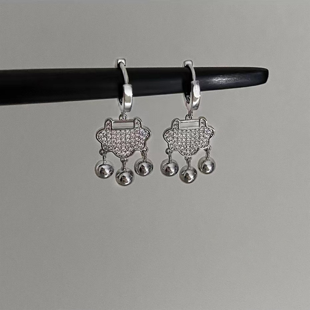 Khuyên Tai Dáng Dài Khóa Bình An Hòa Bình An Trung Quốc Đơn Giản Thời Trang Cho Nữ