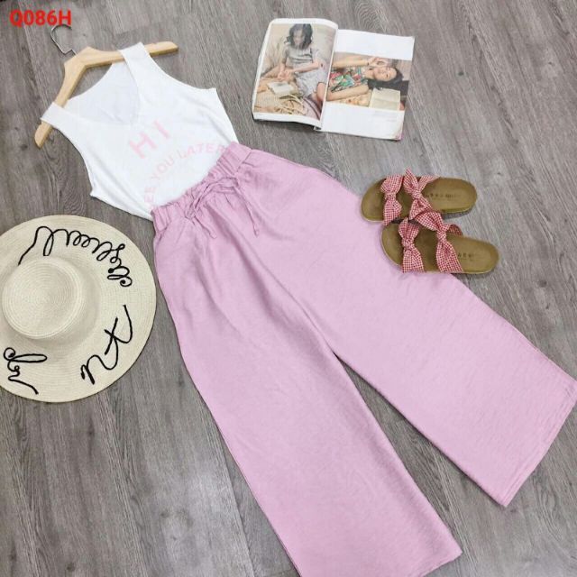 Quần nữ culottes ống rộng - MIN Boutiques - Ảnh thật - Mẫu mới - Màu mới
