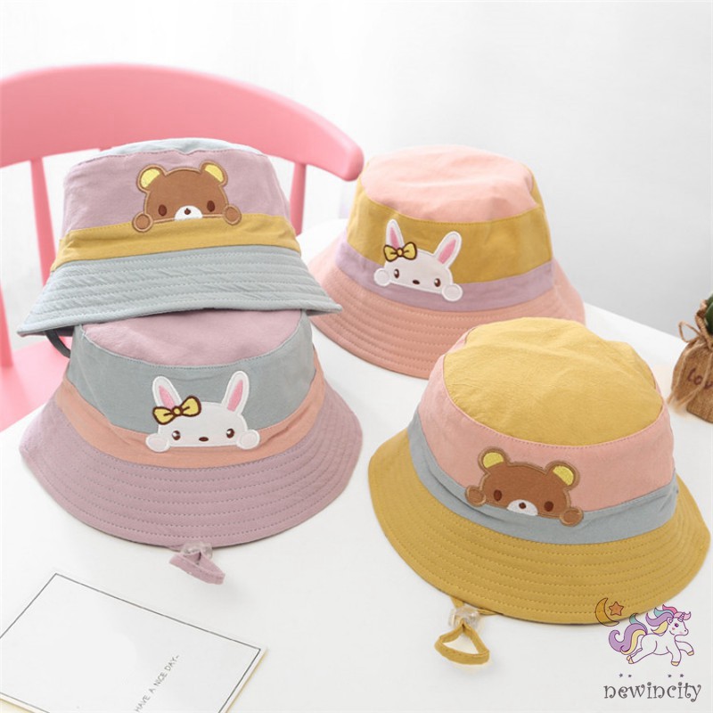 Mũ vành tròn kiểu hoạt hình dễ thương phong cách hàn quốc cho bé