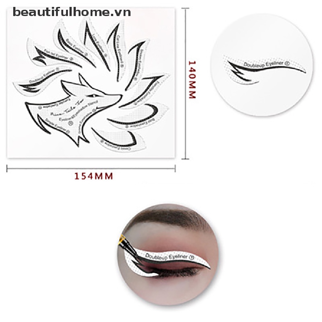 Bộ 24 Thẻ Kẻ Mắt Bằng Vải Không Dệt Kèm 12 Thẻ Kẻ Tiện Lợi