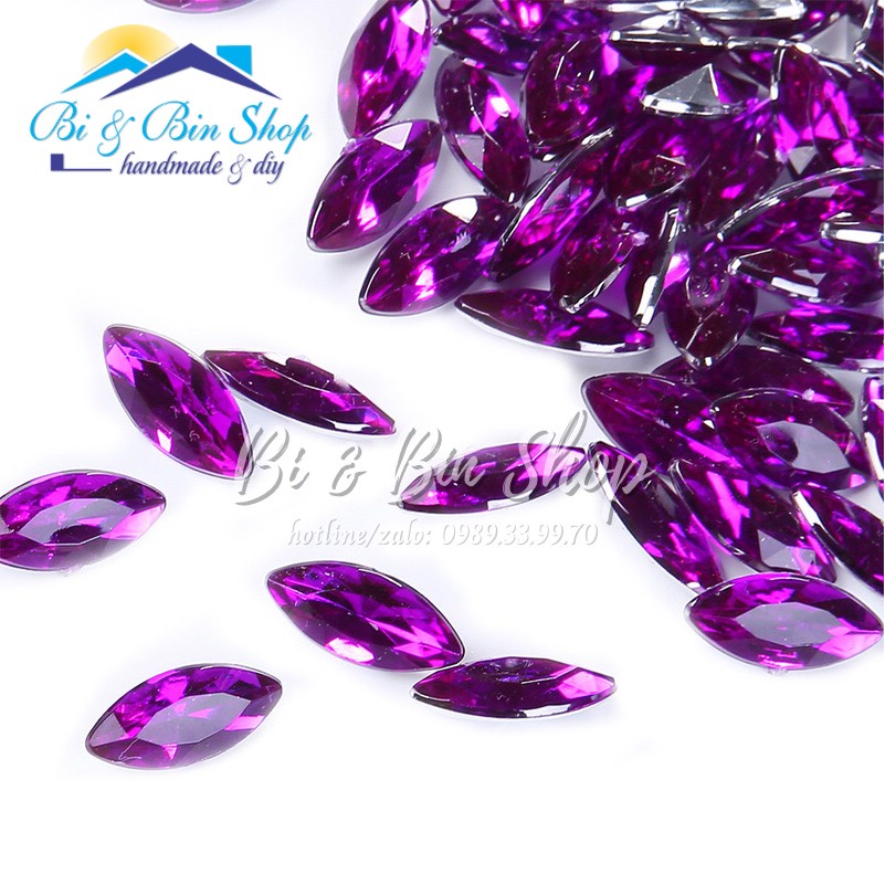 Gói Đá Kết Lá Me 5x10mm Đính Kết Trang Phục, Làm Phụ Kiện Thời Trang