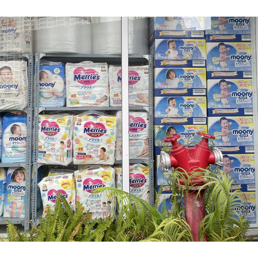 Tã dán/quần Merries nội địa Nhật cộng miếng đủ size NB96/S88/M64/L50/XL44/XXL26