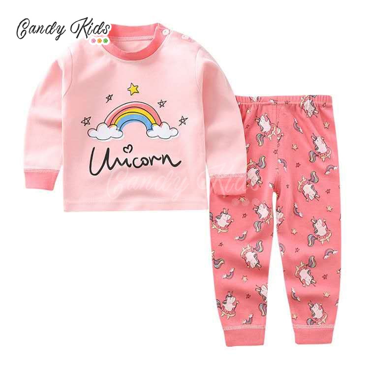 (0-7 Years Old) Boys' Underwear Set Cotton New Girls' Warm Long Sleeve Long Pants Two Piece Suit