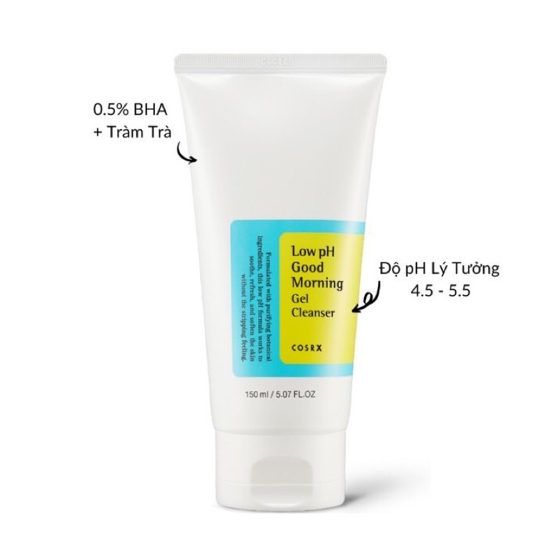 Sữa Rửa Mặt Cosrx Low Ph Good Morning Gel Cleanser Ngăn Ngừa Mụn 150ml | BigBuy360 - bigbuy360.vn