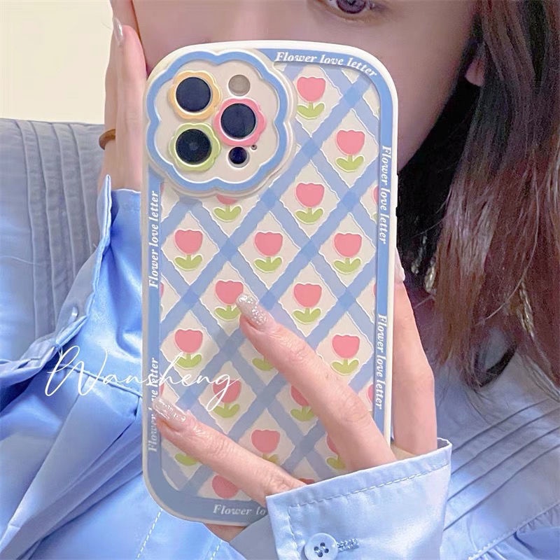 Ốp Điện Thoại Silicon Mềm Họa Tiết Hoa Cho IPhone 12 13 11 Pro Max X Xs Max Xr