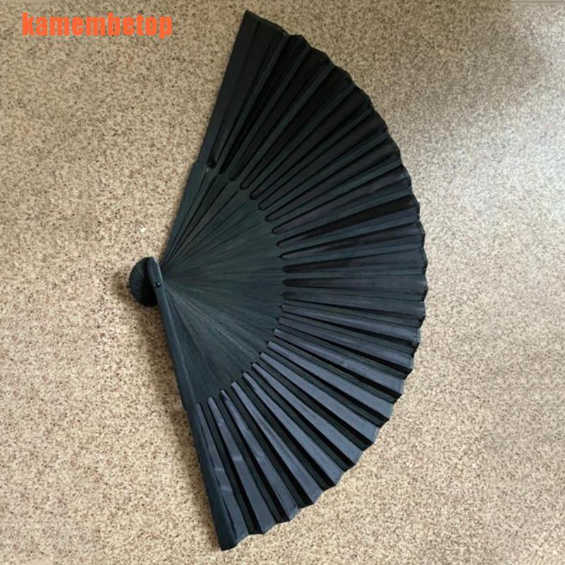 Quạt Xếp Cầm Tay Màu Đen Phong Cách Trung Hoa Cổ Điển